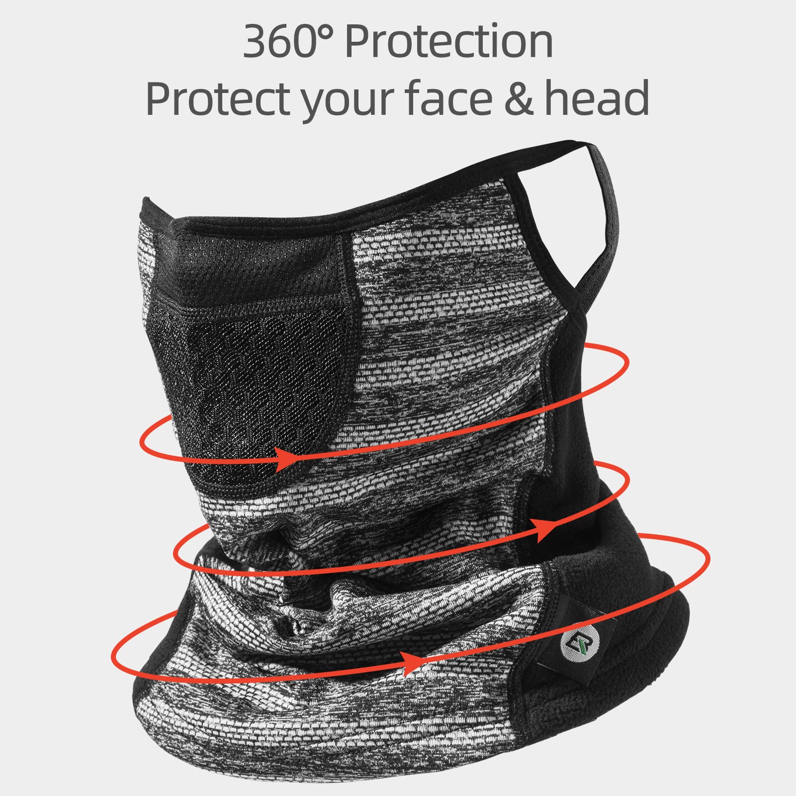 ROCKBROS Winter Neck Gaiter Warmer with Ear Loops Cold Weather - Image 11