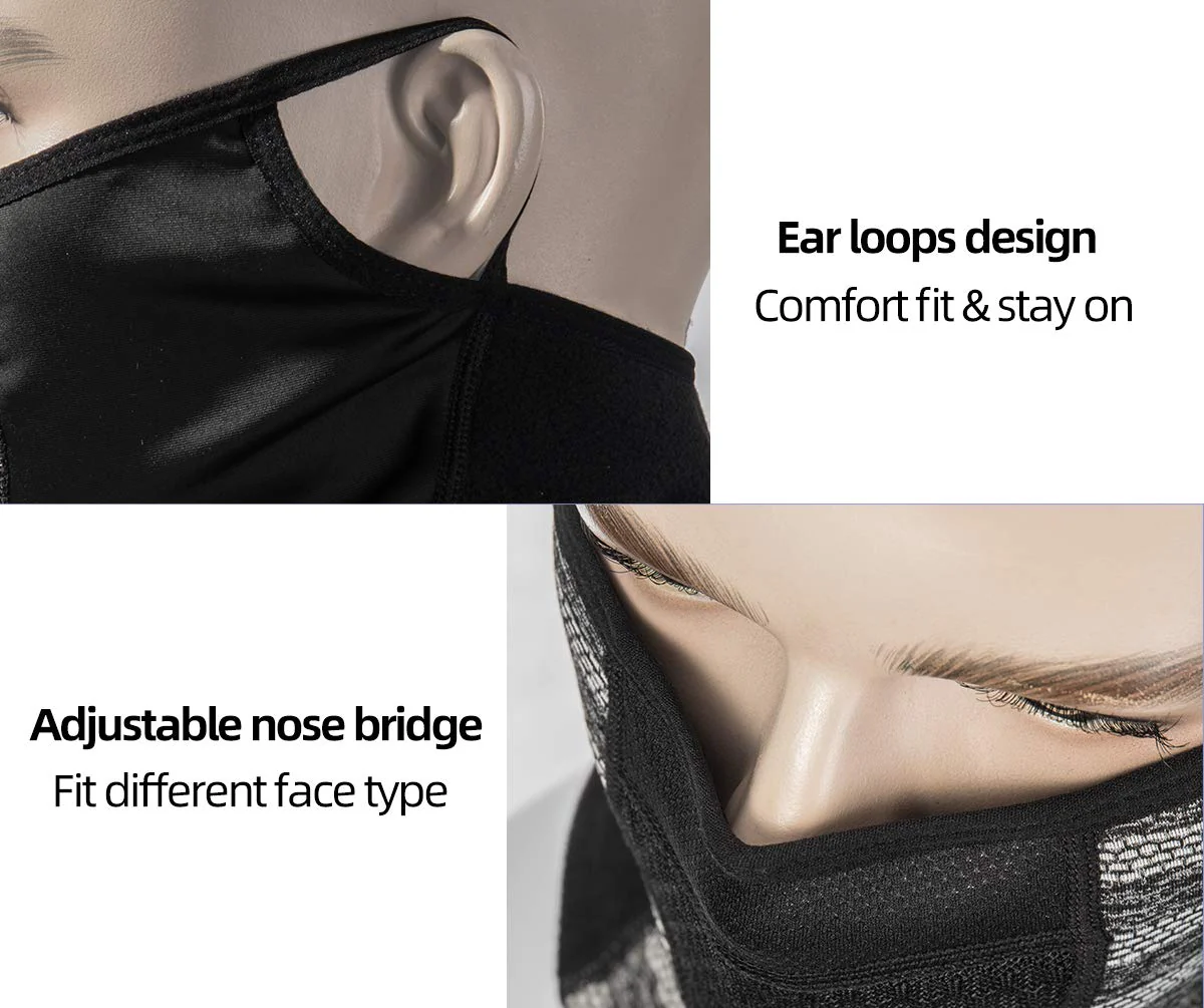 ROCKBROS Winter Neck Gaiter Warmer with Ear Loops Cold Weather - Image 3