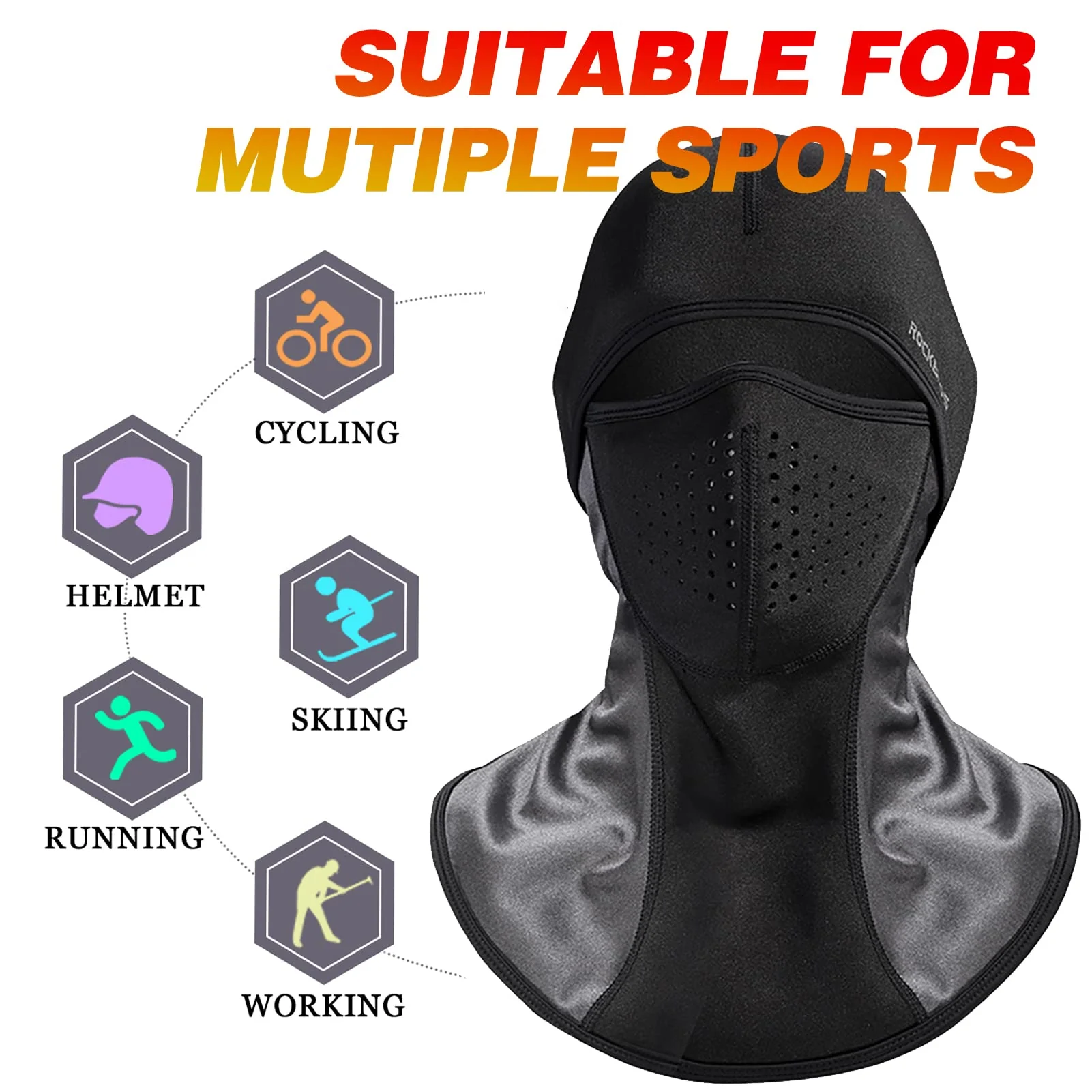 ROCKBROS Winter Ski Mask with Filter Pocket, Full Face Balaclava for Men Women - Image 10