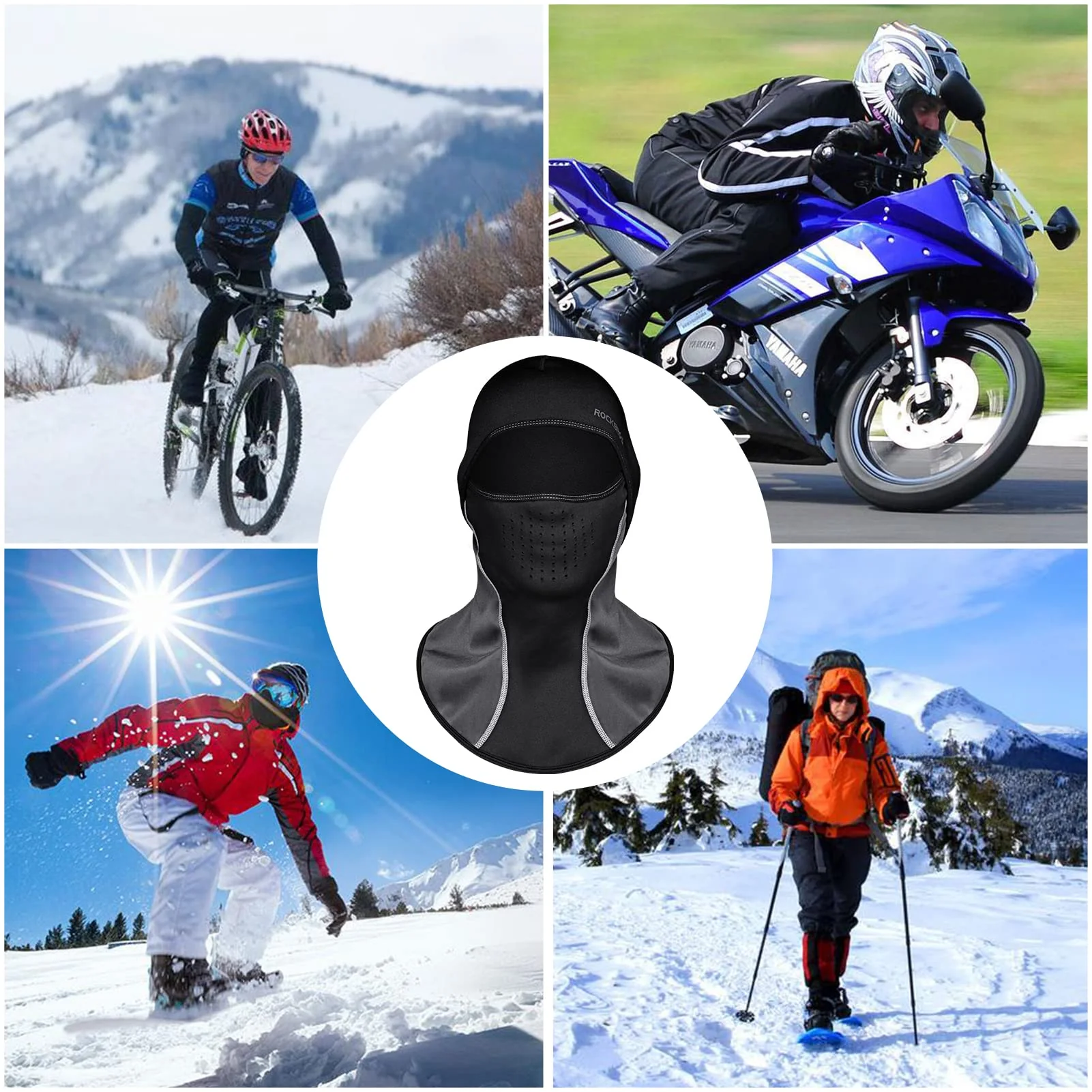 ROCKBROS Winter Ski Mask with Filter Pocket, Full Face Balaclava for Men Women - Image 14