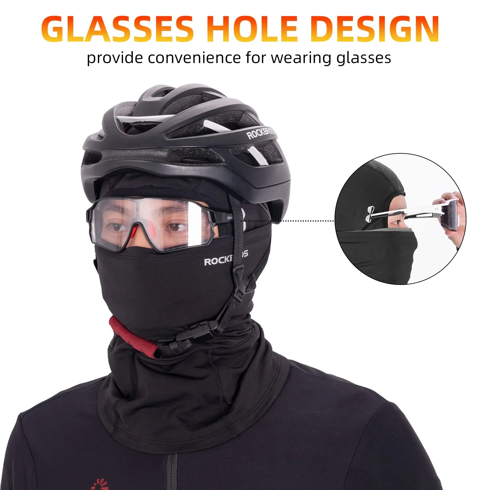 ROCKBROS Winter Ski Mask with Filter Pocket, Full Face Balaclava for Men Women - Image 5