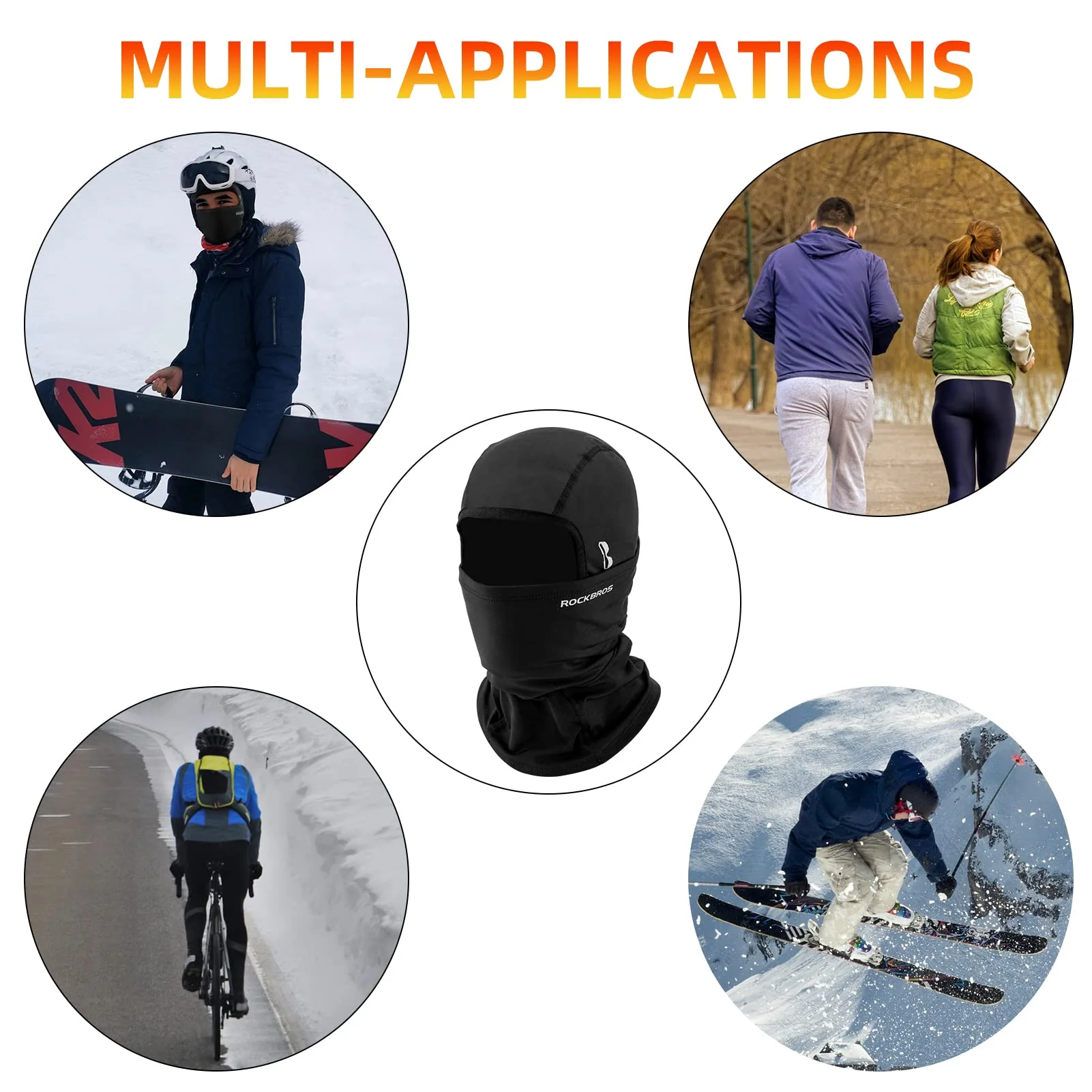 ROCKBROS Winter Ski Mask with Filter Pocket, Full Face Balaclava for Men Women - Image 7