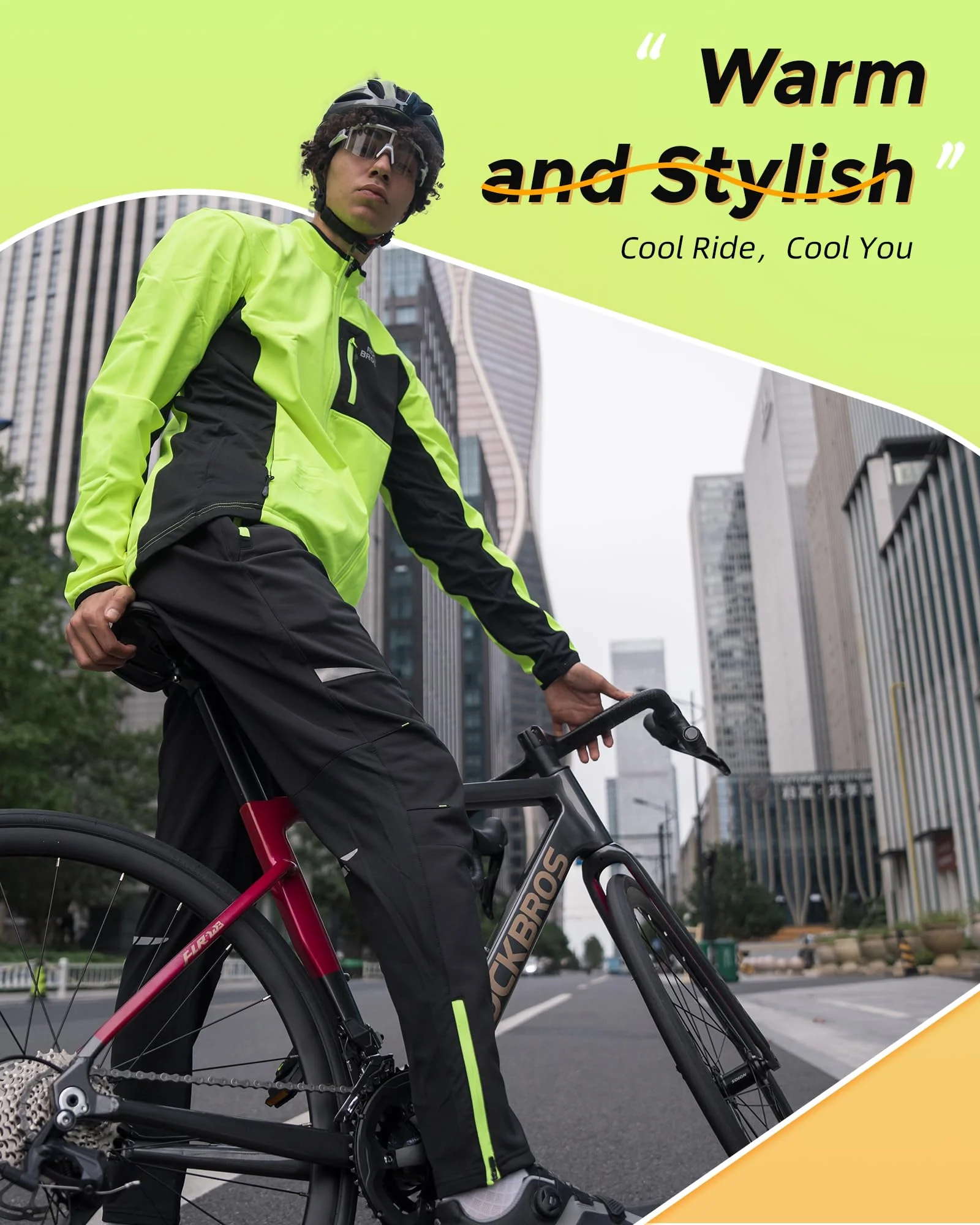 ROCKBROS Winter Thermal Tights Windproof Bike Cycling Pants for Running Outdoor Hiking Gear - Image 6