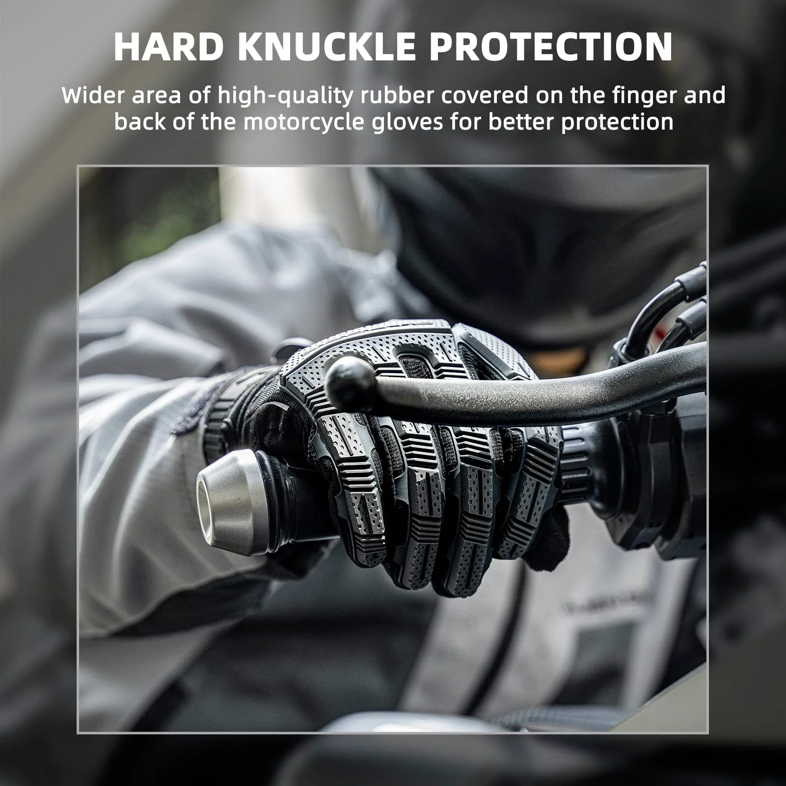 ROCKBROS Winter Touchscreen Motorcycle Gloves with Palm Padding & Knuckle Protection - Image 4
