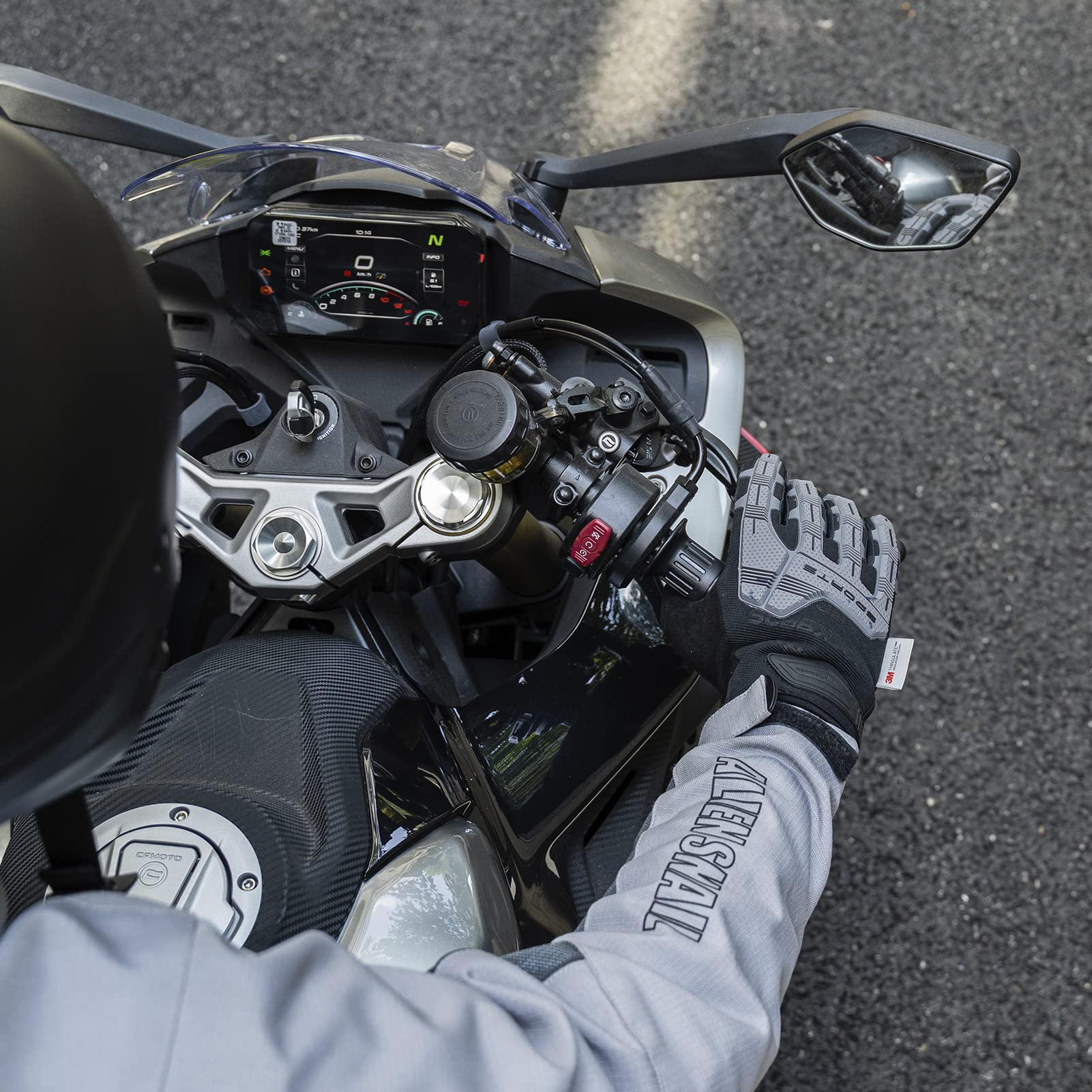 ROCKBROS Winter Touchscreen Motorcycle Gloves with Palm Padding & Knuckle Protection - Image 7