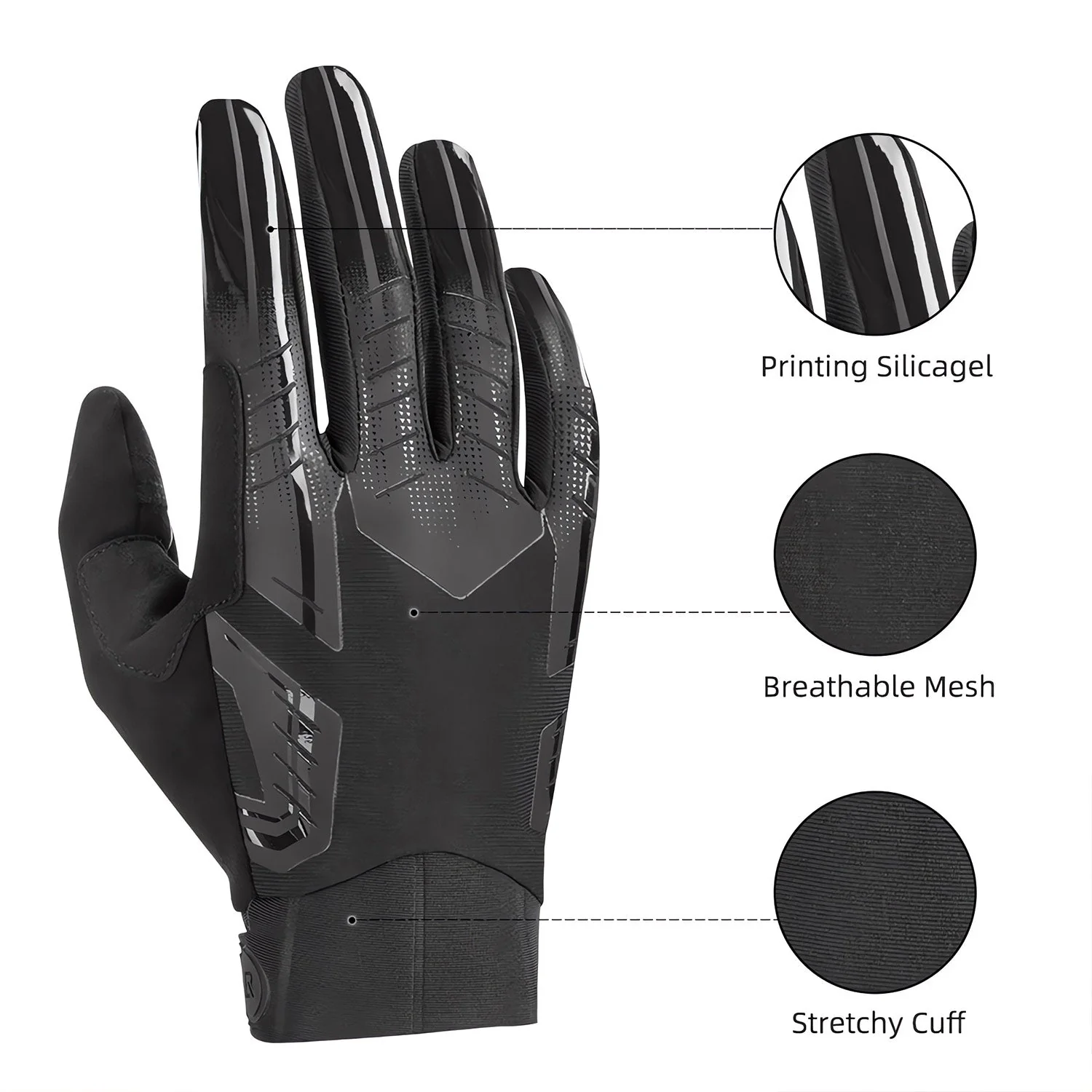 ROCKBROS Winter Windproof Silicone Full-Finger Cycling Gloves - Image 2
