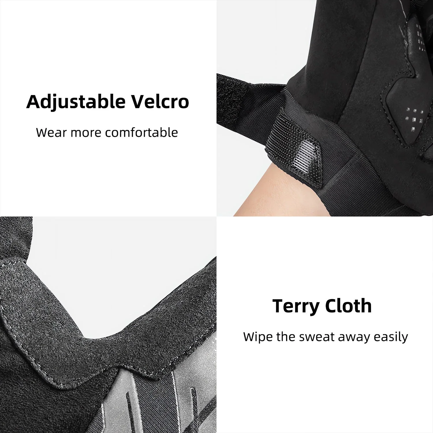 ROCKBROS Winter Windproof Silicone Full-Finger Cycling Gloves - Image 3