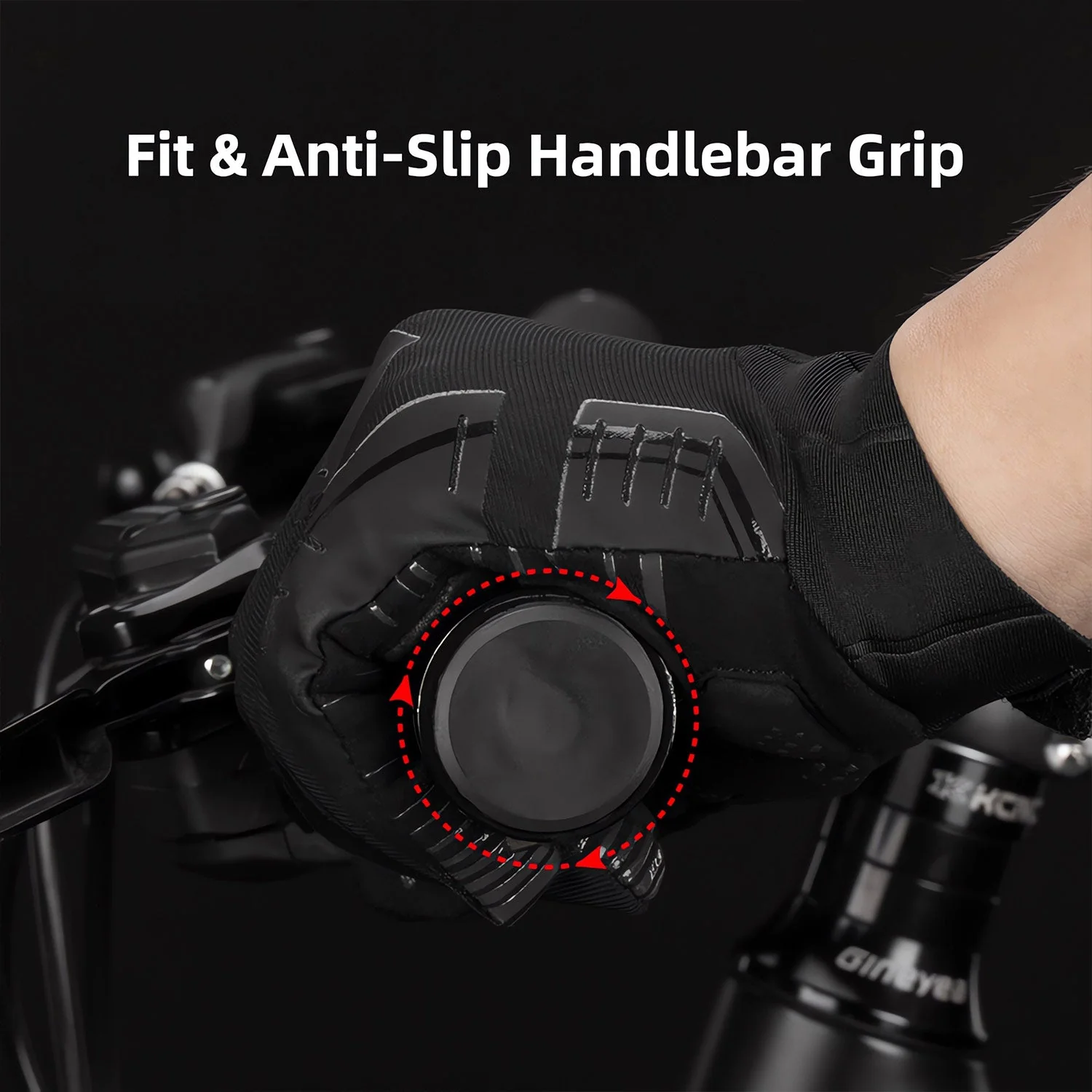 ROCKBROS Winter Windproof Silicone Full-Finger Cycling Gloves - Image 7