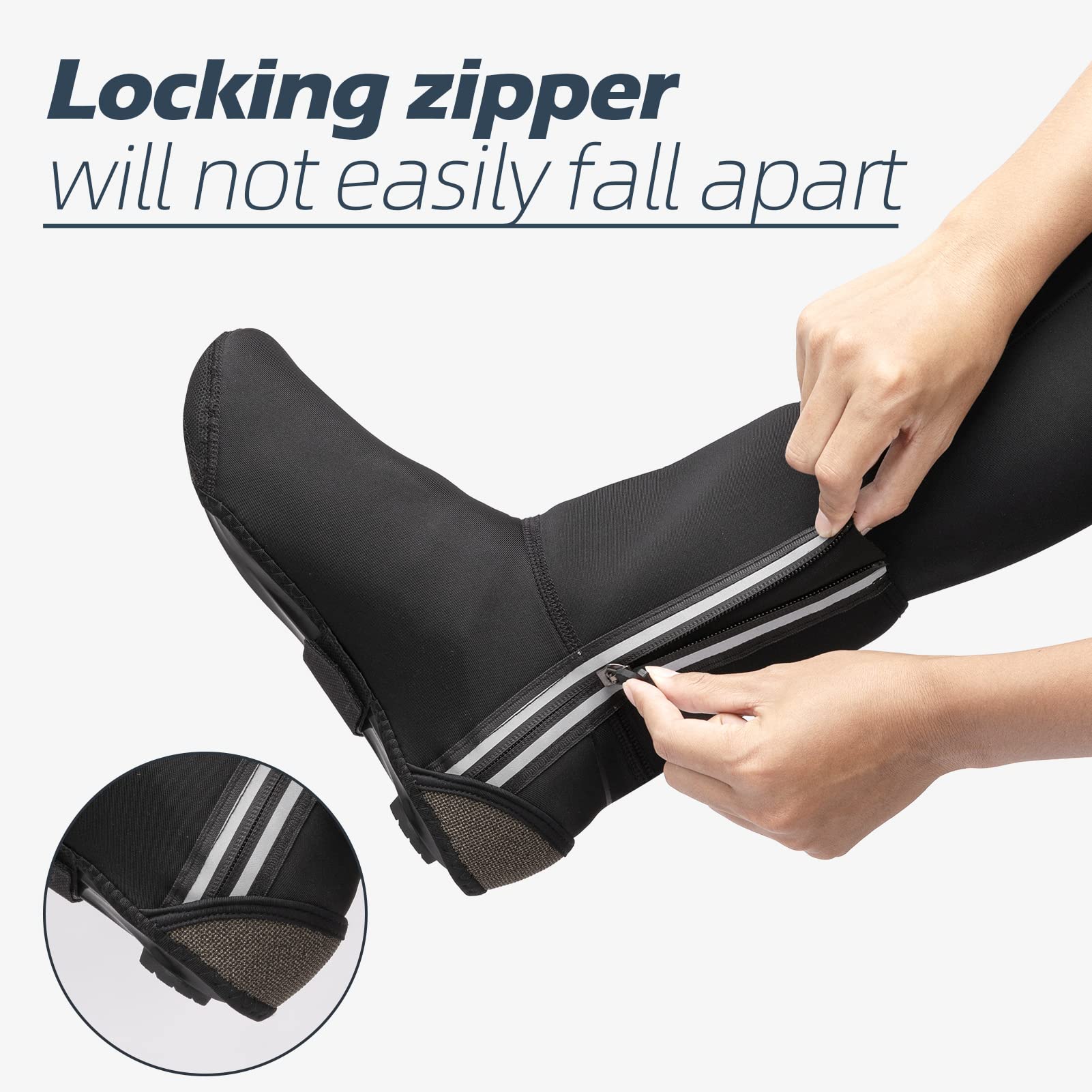 ROCKBROS Winter Windproof Thermal Cycling Shoe Covers - Image 4