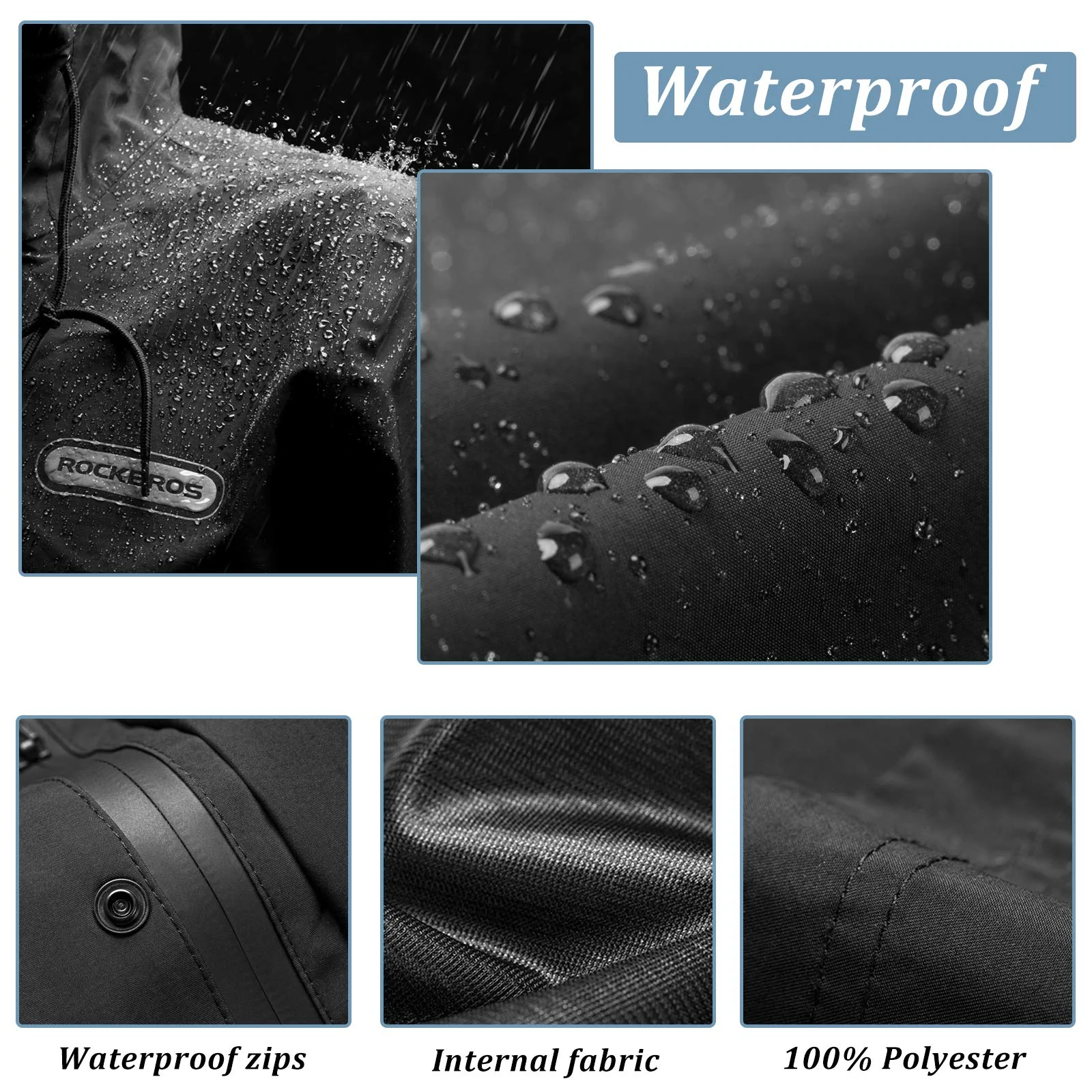 Waterproof Raincoat for Men Women with Reflective - Image 3