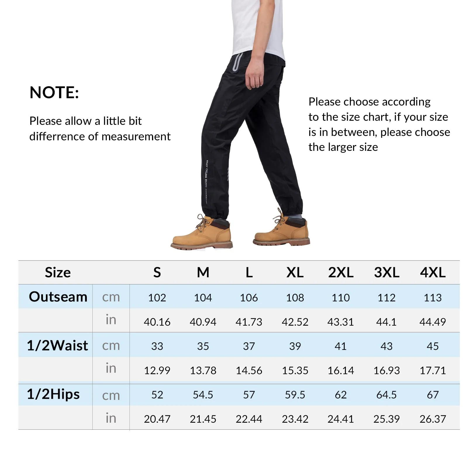Waterproof Raincoat & Overtrousers for Men Women with Reflective - Image 11