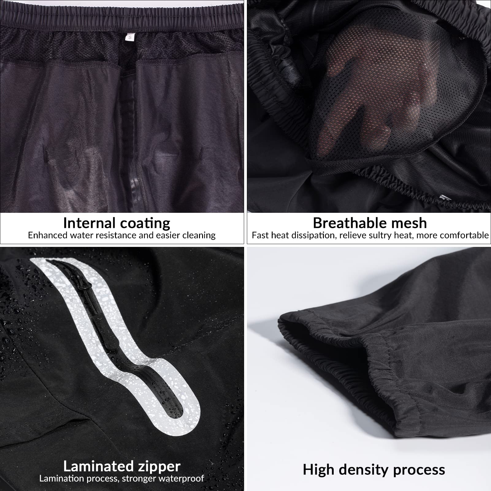 Waterproof Raincoat & Overtrousers for Men Women with Reflective - Image 7