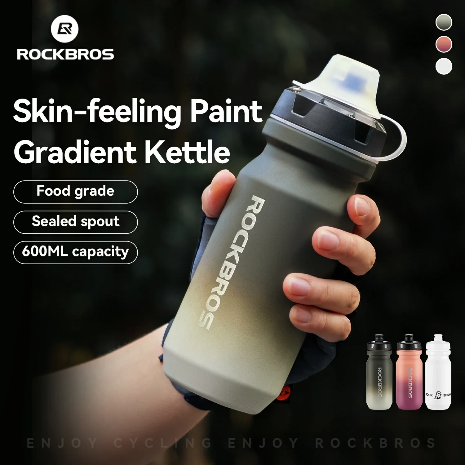 Skin-Feeling Bike Bottle with Pull-Top Lid – Lightweight Leakproof 600/750ml - Image 10