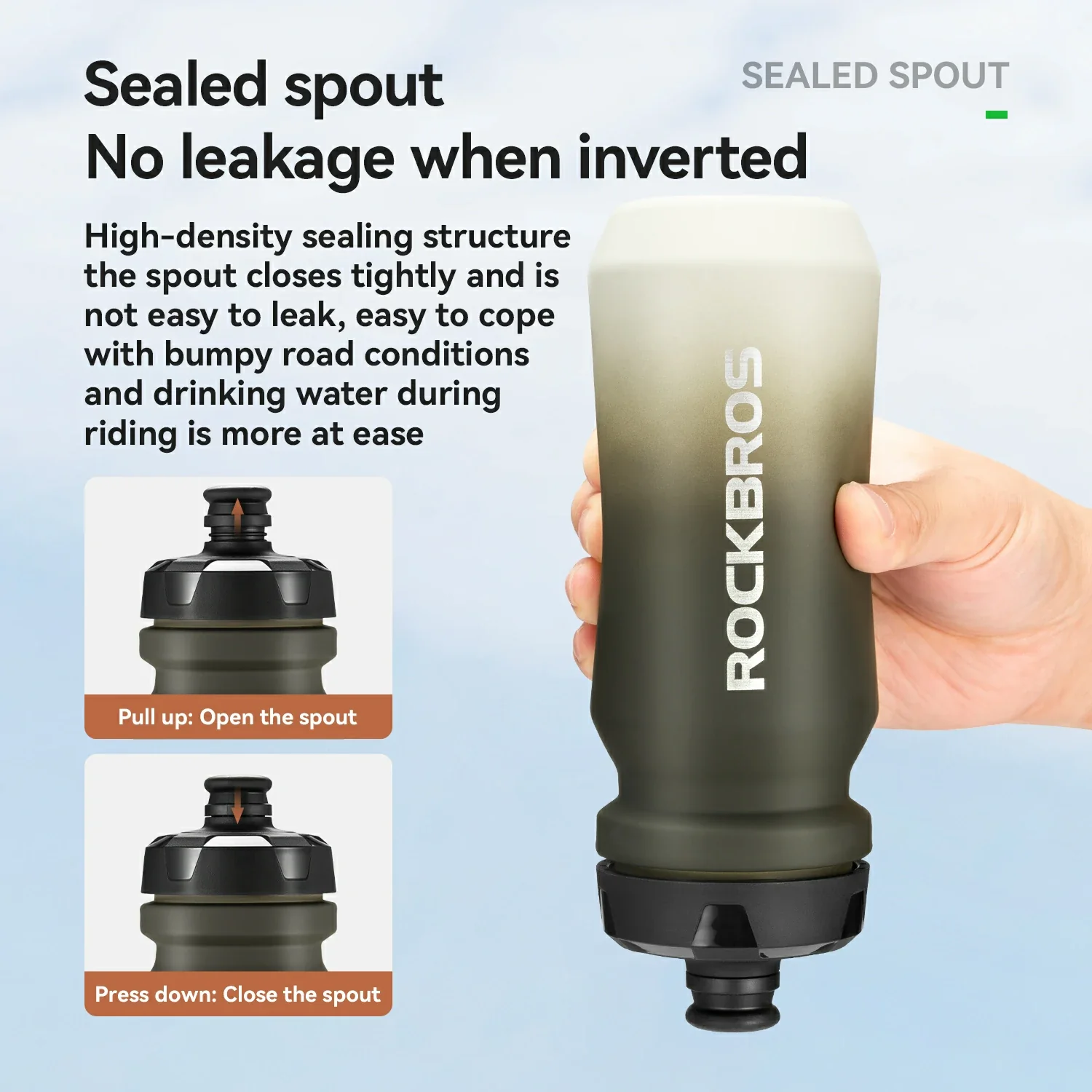 Skin-Feeling Bike Bottle with Pull-Top Lid – Lightweight Leakproof 600/750ml - Image 12