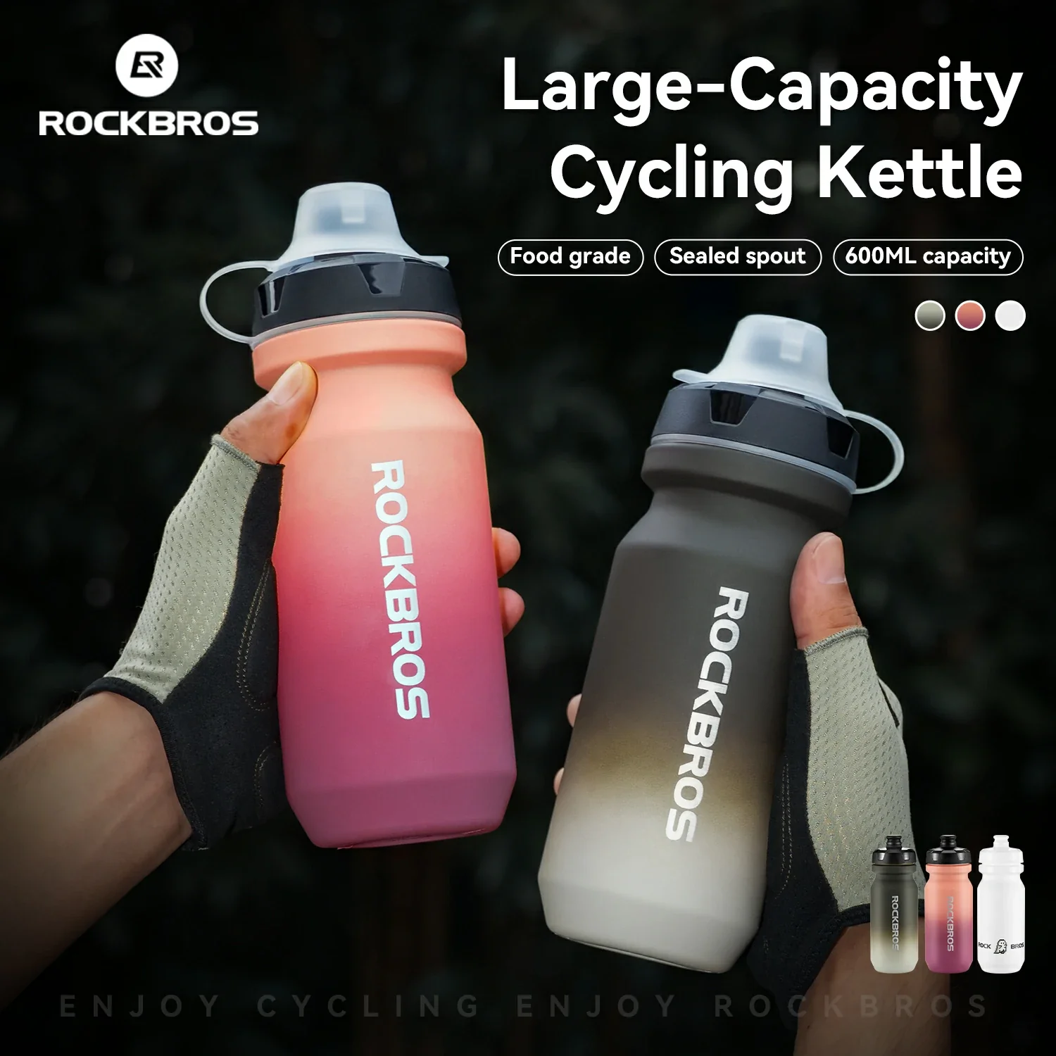 Skin-Feeling Bike Bottle with Pull-Top Lid – Lightweight Leakproof 600/750ml - Image 18
