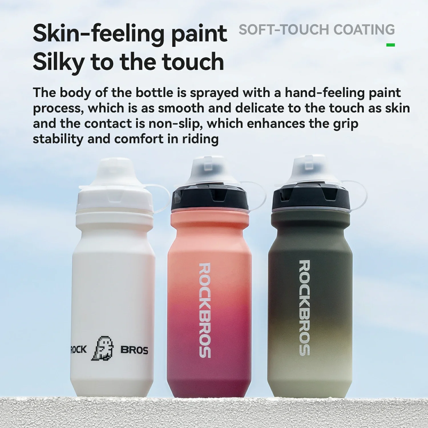 Skin-Feeling Bike Bottle with Pull-Top Lid – Lightweight Leakproof 600/750ml - Image 22