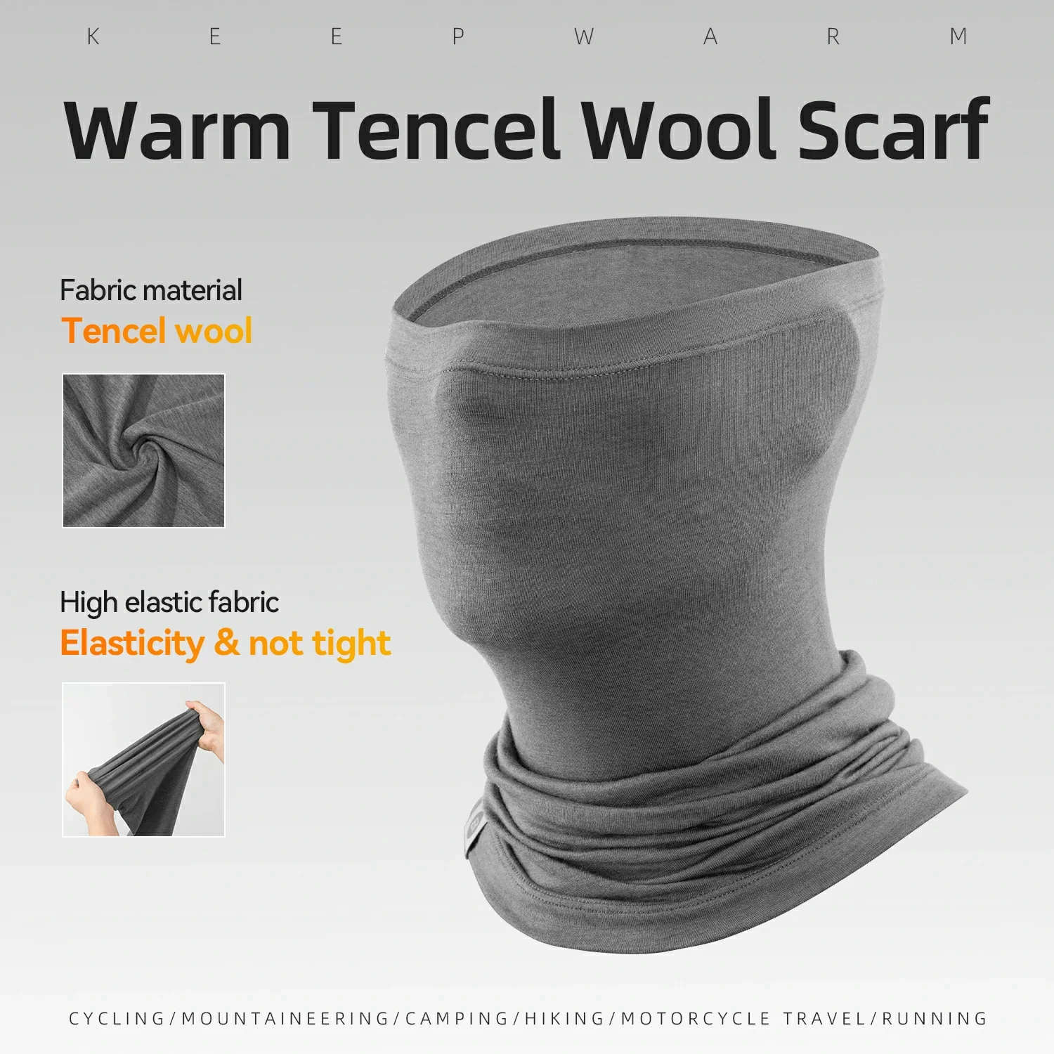 Merino Wool Thermal Neck Gaiter Face Mask for Men Women - Image 12