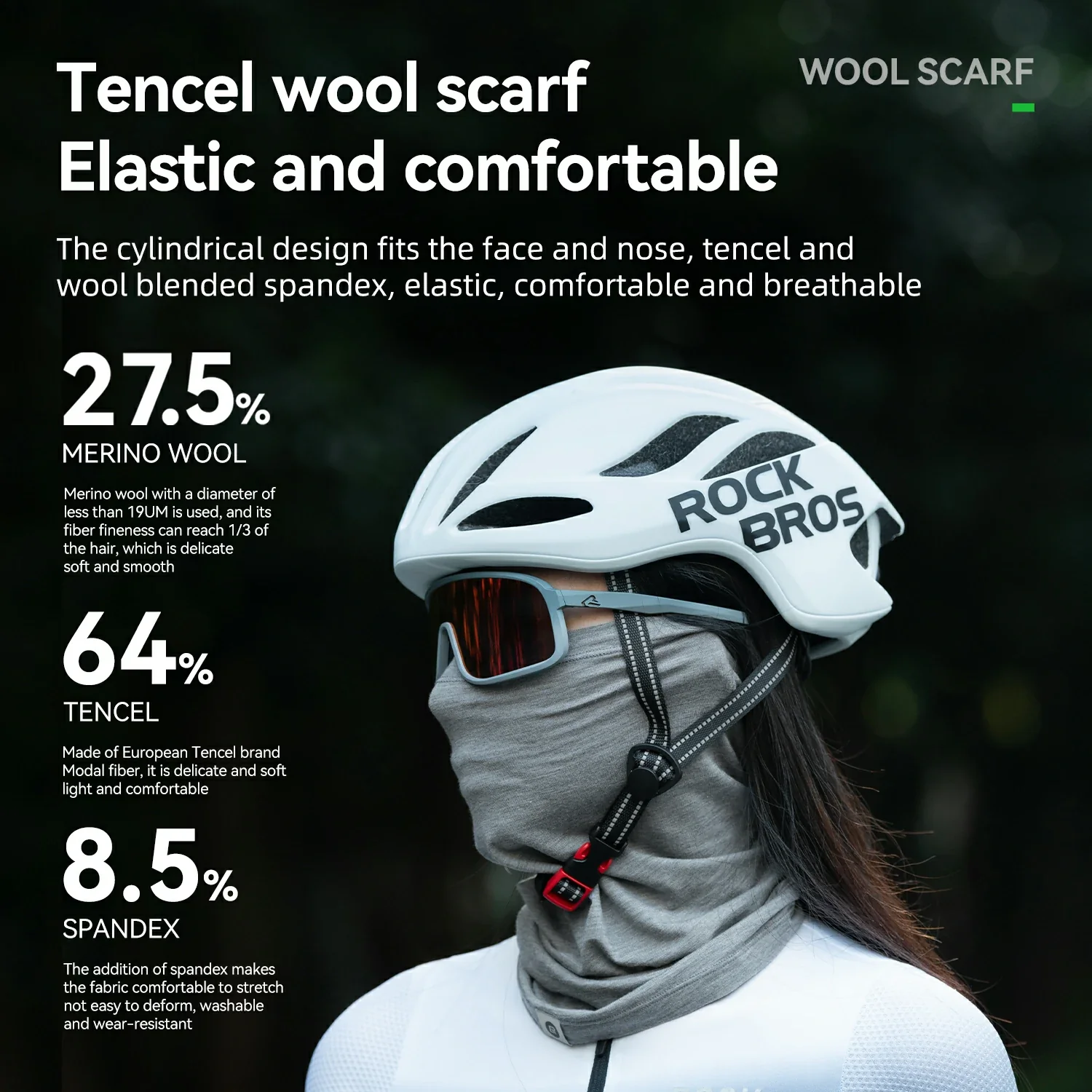 Merino Wool Thermal Neck Gaiter Face Mask for Men Women - Image 14