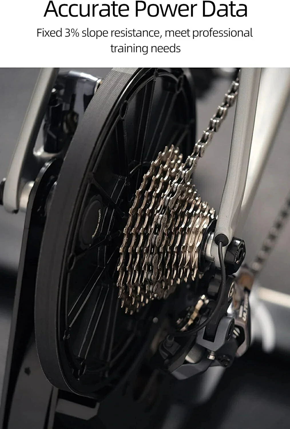 ThinkRider A1 Bike Trainer 11-Speed Cassette ANT+  Bluetooth Simulates 3% Slope - Image 3
