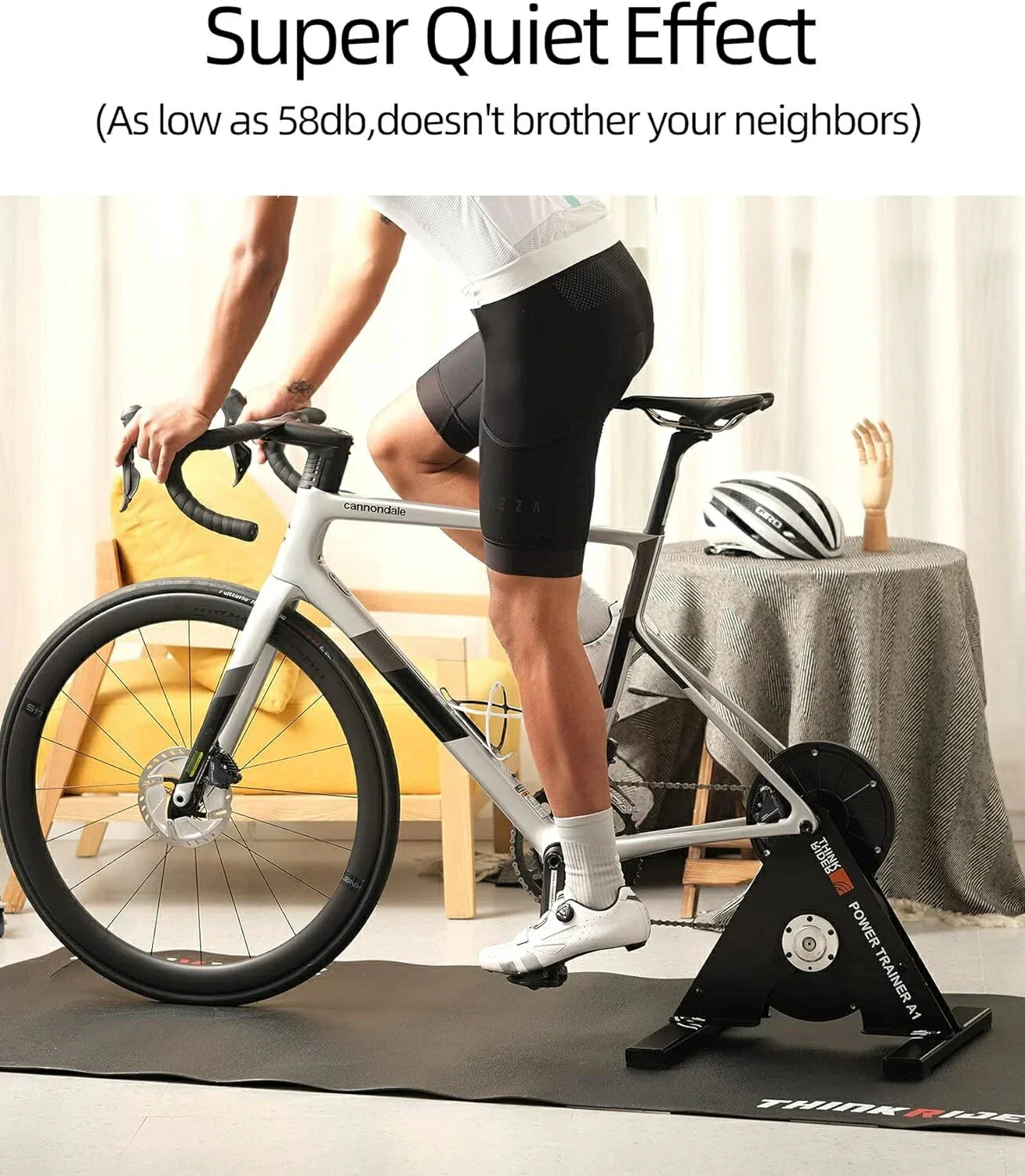 ThinkRider A1 Bike Trainer 11-Speed Cassette ANT+  Bluetooth Simulates 3% Slope - Image 7