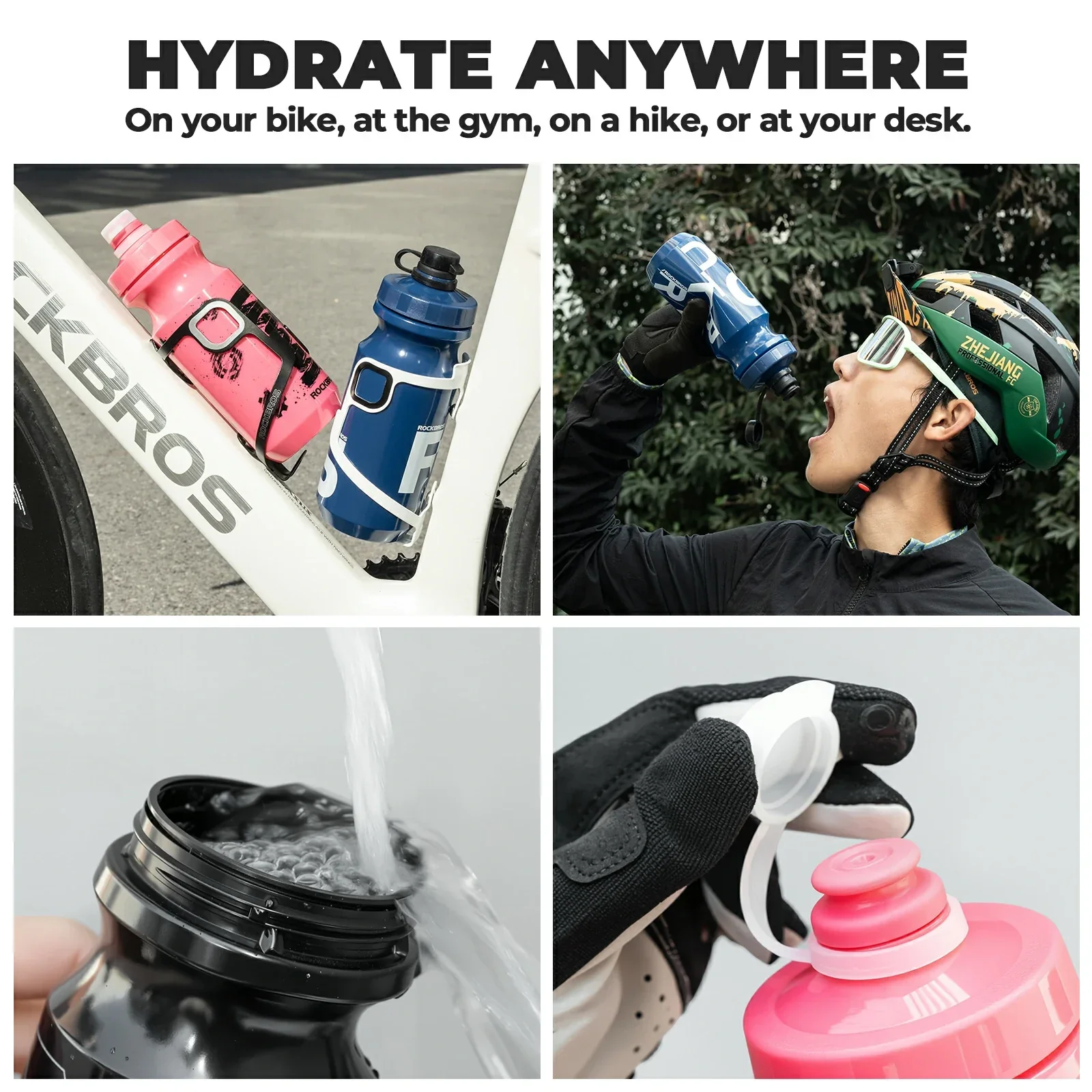 Twin Pack 600ml Cycling Water Bottles for Bike Riding - Image 6