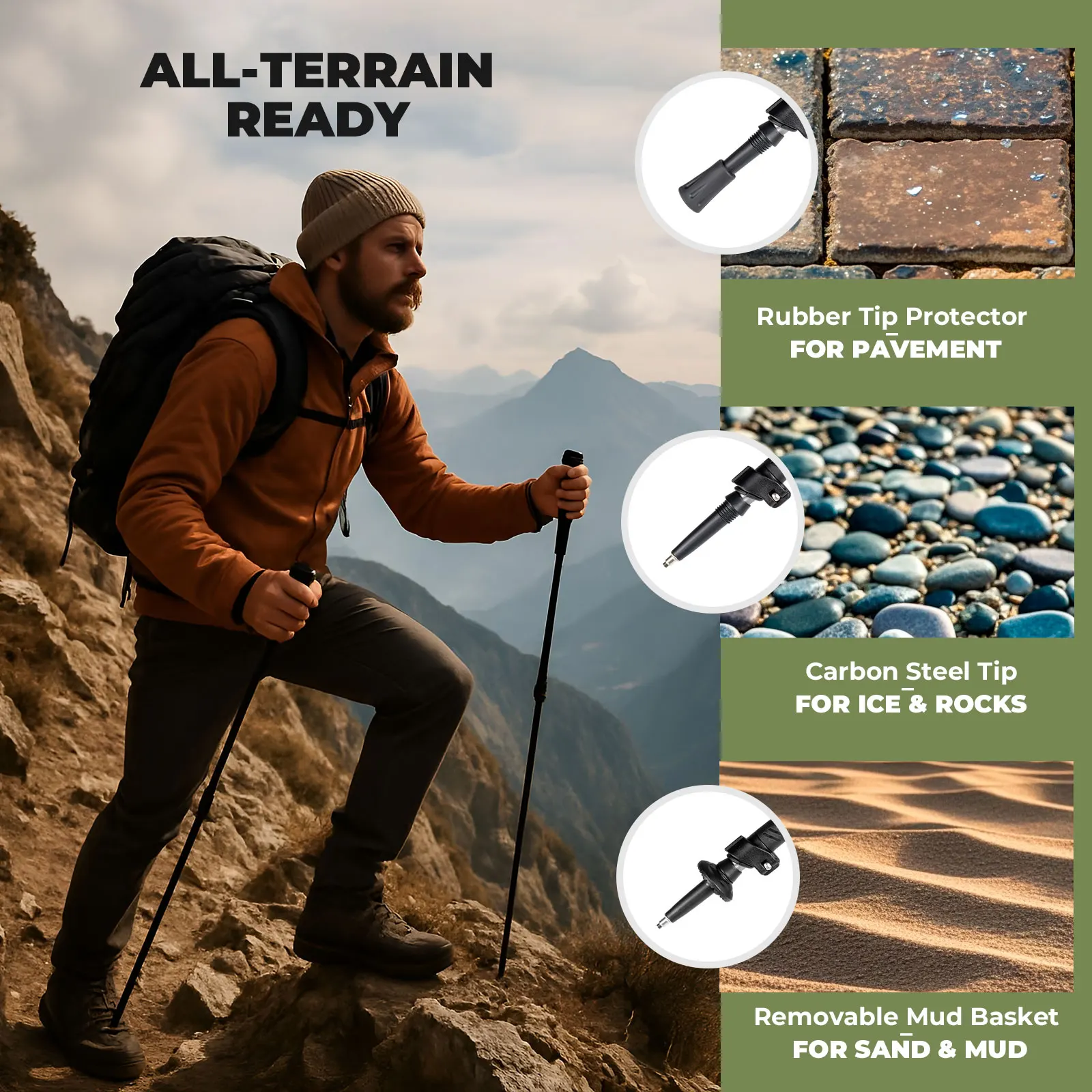Qunature Ultra-Light 3-Section Trekking Pole - Image 9