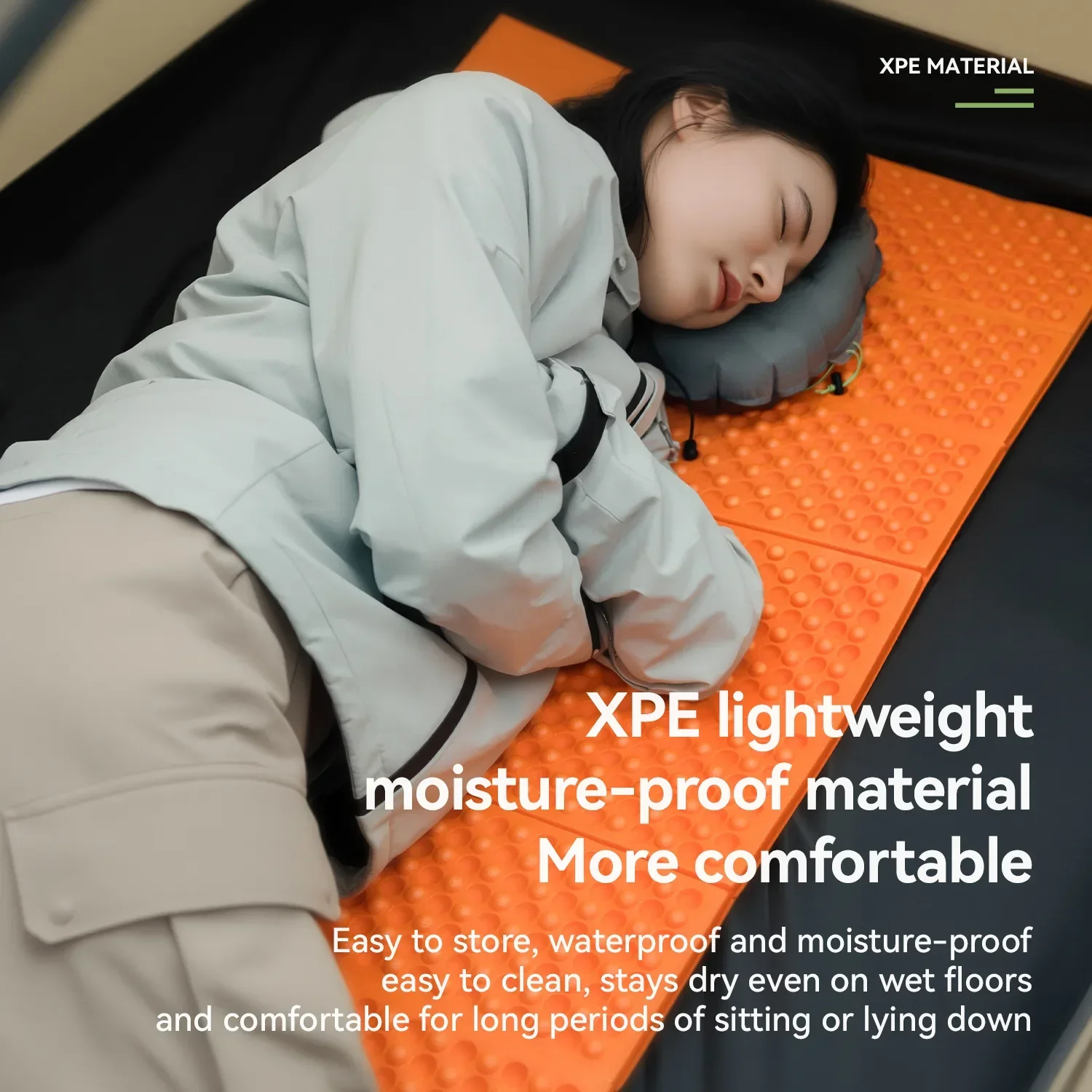 Qunature Ultralight Folding Sleeping Pad Waterproof R-Value 1.8 - Image 2