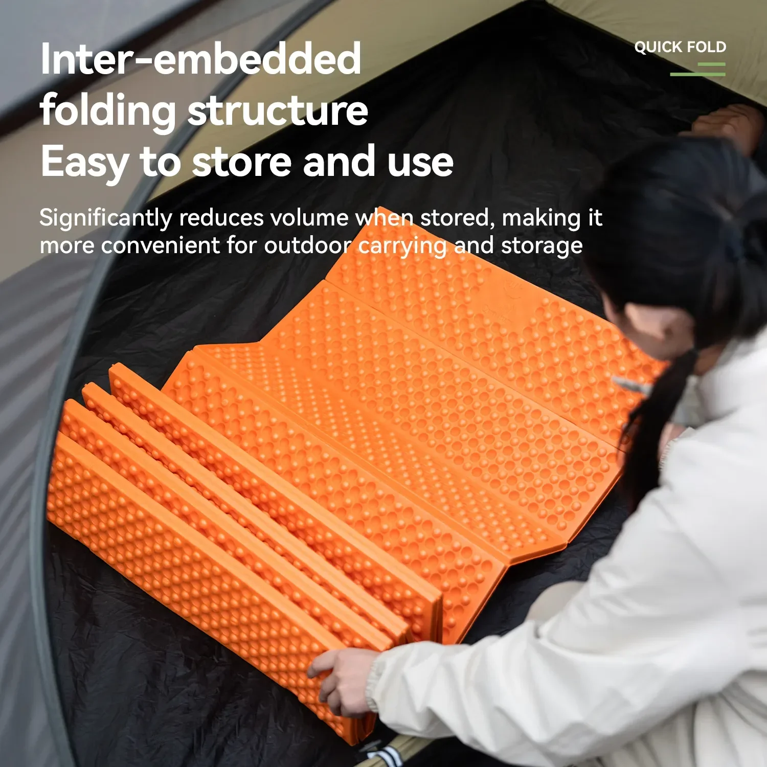 Qunature Ultralight Folding Sleeping Pad Waterproof R-Value 1.8 - Image 6