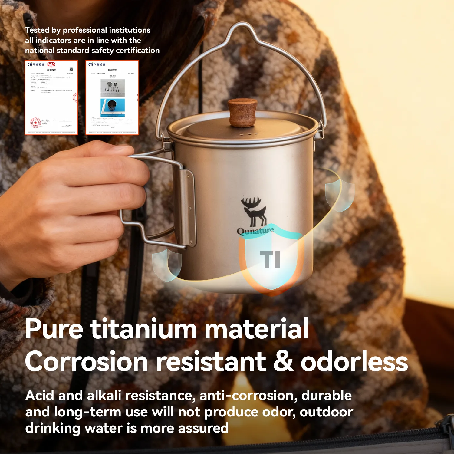 Qunature Ultralight Titanium Camping Mug 750 ml - Image 8