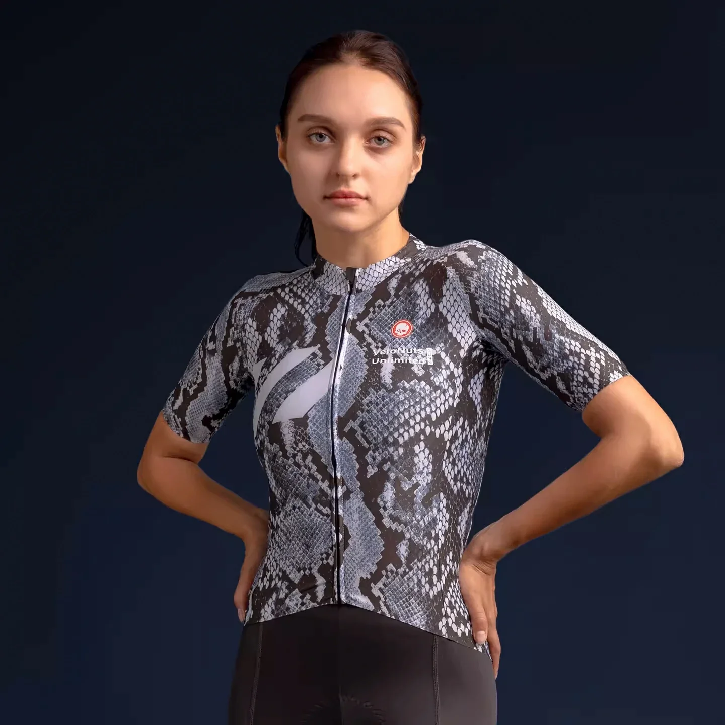 VeloNuts Women‘s Cycling Jersey Dragon-Blanc - Image 6