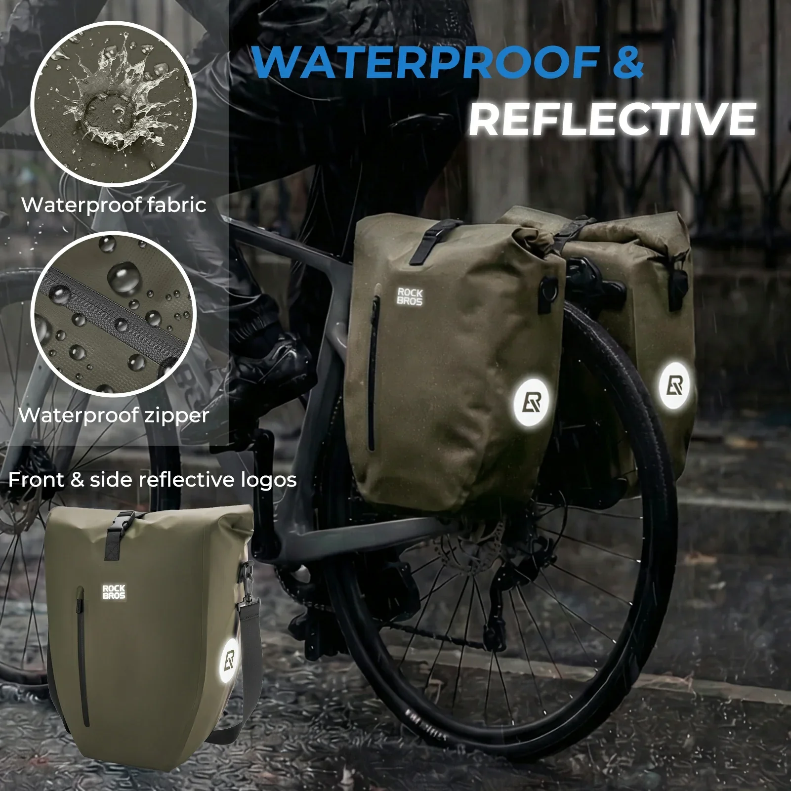 Waterproof Bike Pannier Bag 20L AS-166 - Image 18