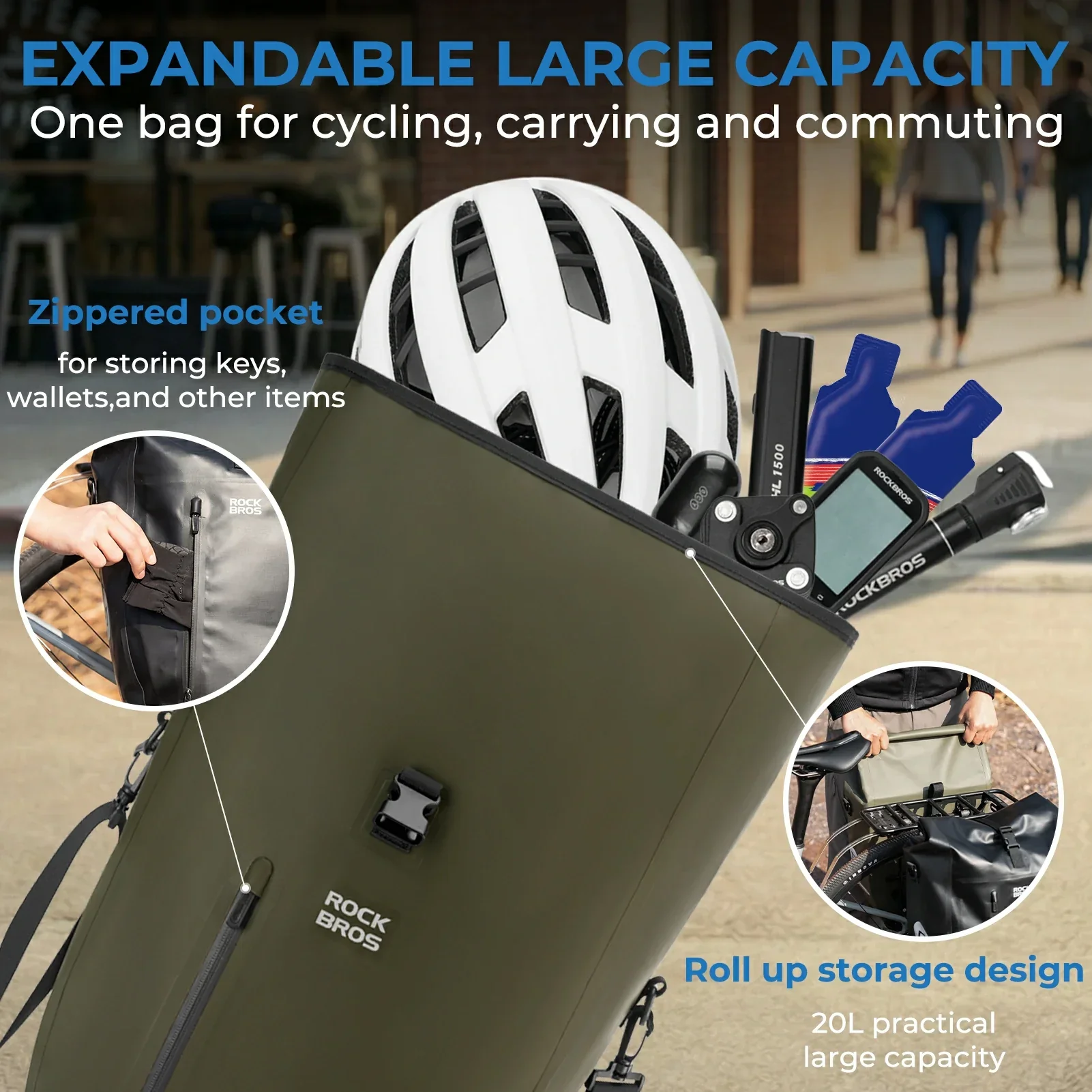 Waterproof Bike Pannier Bag 20L AS-166 - Image 19
