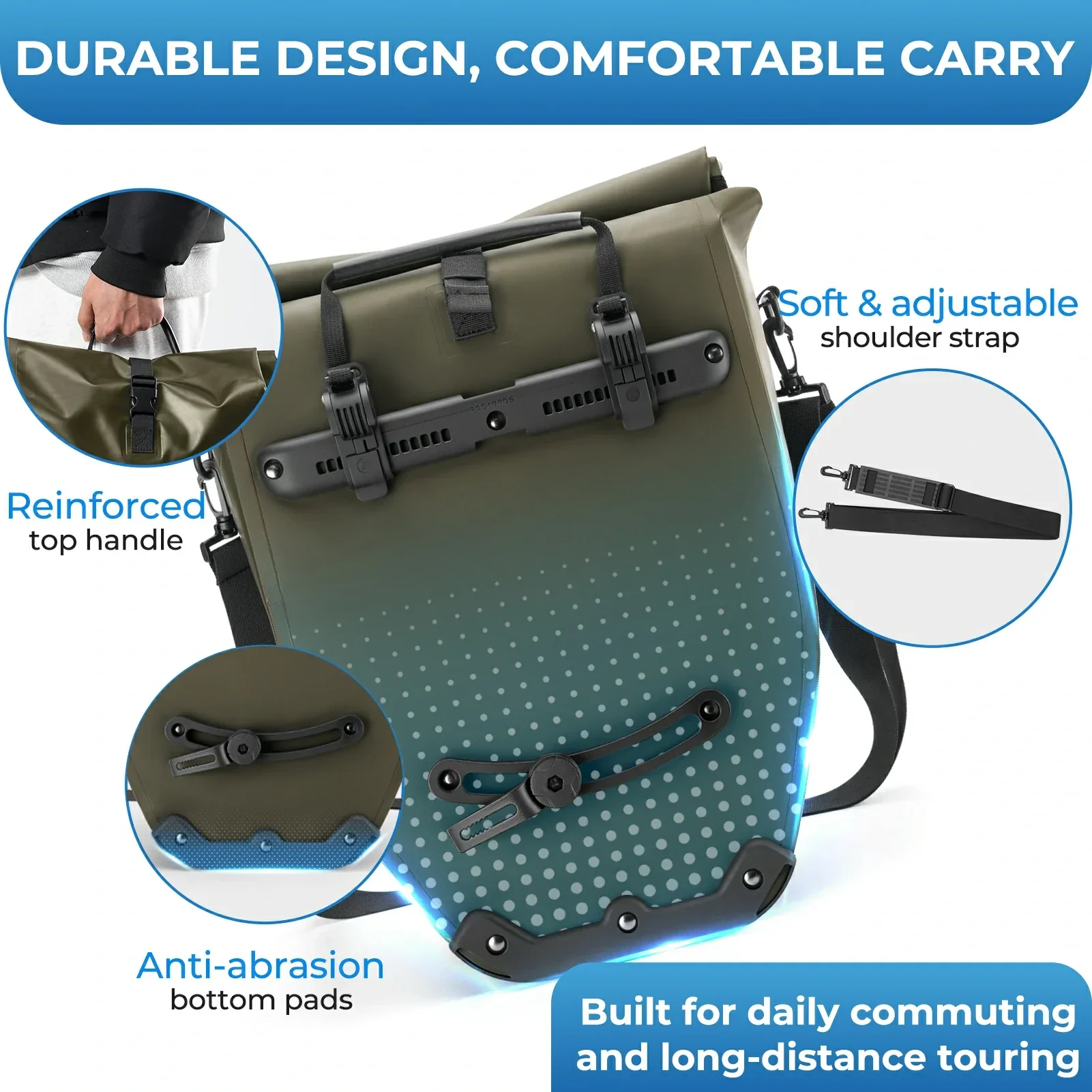 Waterproof Bike Pannier Bag 20L AS-166 - Image 20