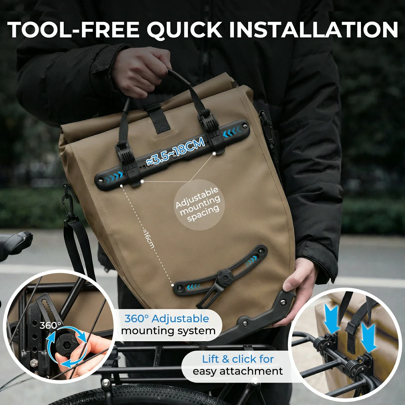 Waterproof Bike Pannier Bag 20L AS-166 - Image 28