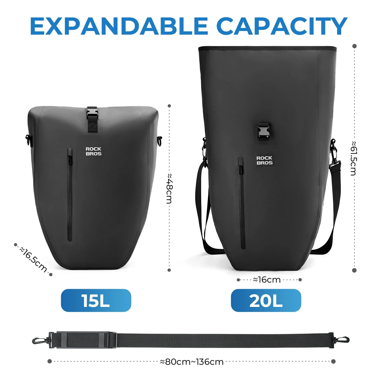 Waterproof Bike Pannier Bag 20L AS-166 - Image 5