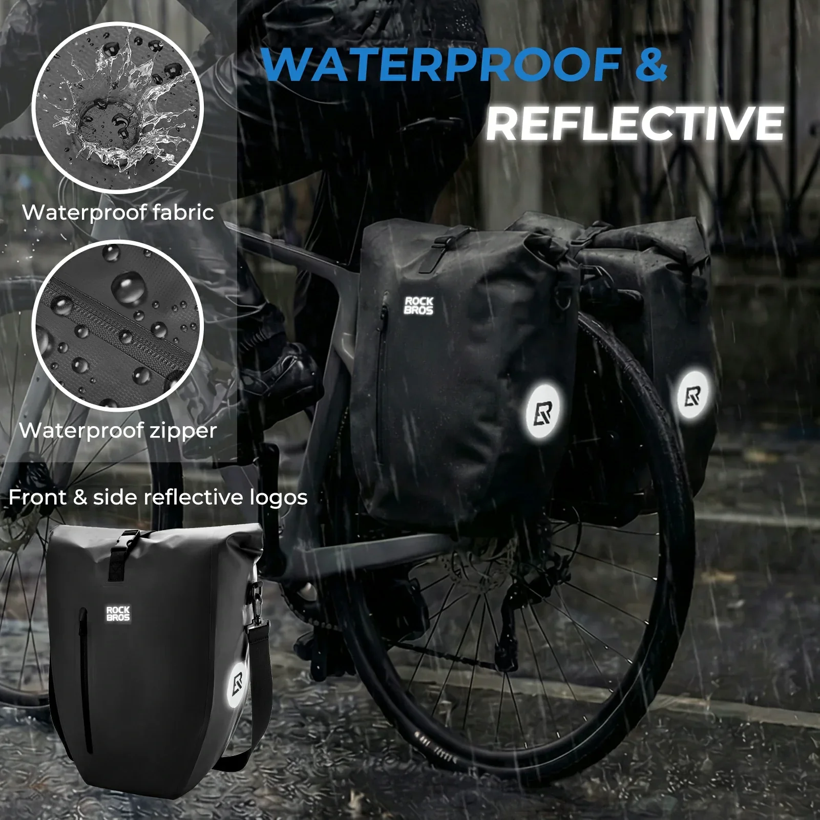 Waterproof Bike Pannier Bag 20L AS-166 - Image 7