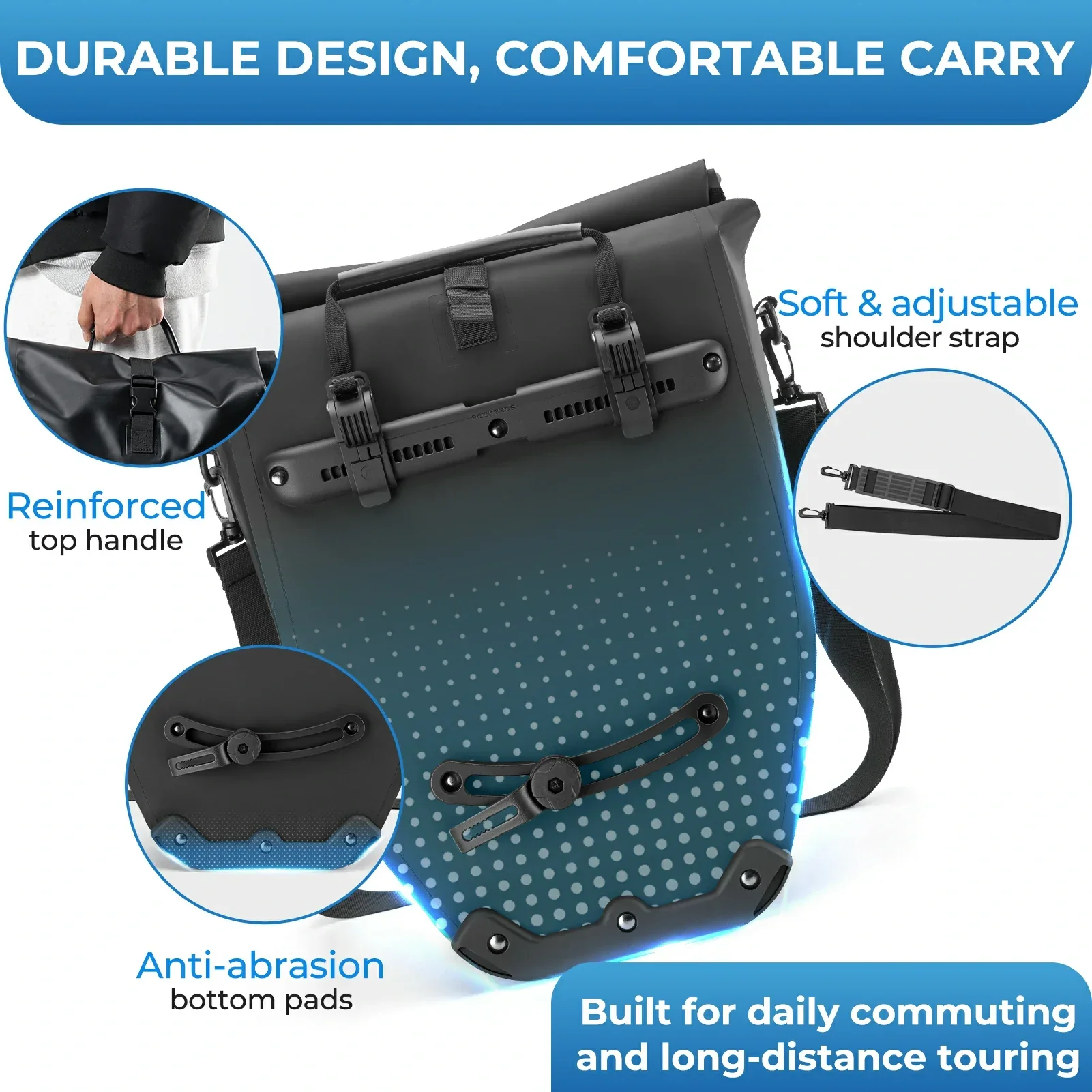 Waterproof Bike Pannier Bag 20L AS-166 - Image 9