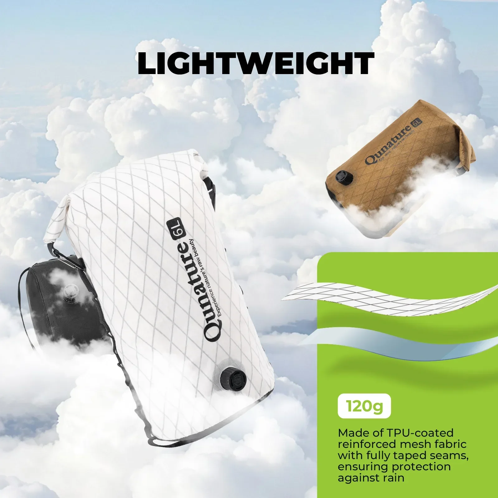 Qunature Waterproof Compression Bag for Bikepacking 6L/12L - Image 13