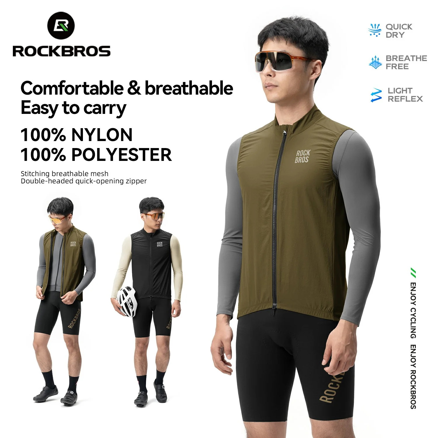 Windproof Cycling Vest Unisex - Image 3