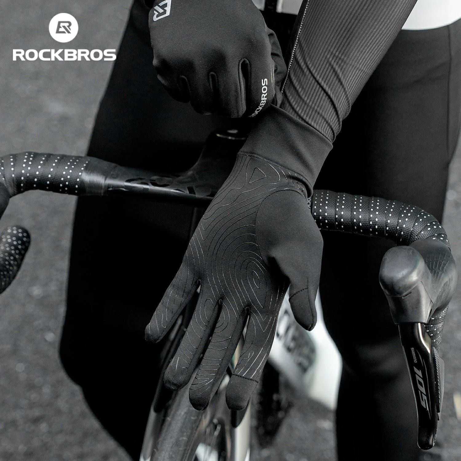 Winter Cycling Gloves Windproof Touch Screen Non-Slip Fleece Lined - Image 4