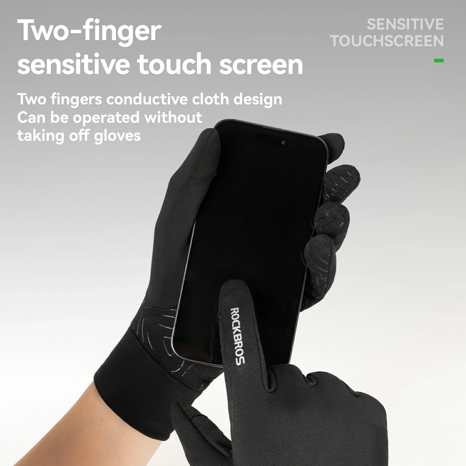 Winter Cycling Gloves Windproof Touch Screen Non-Slip Fleece Lined - Image 9