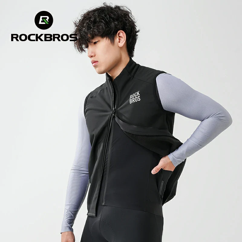 Windproof Fleece Cycling Vest - Image 10