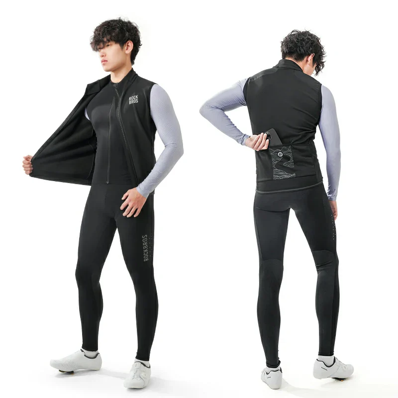 Windproof Fleece Cycling Vest - Image 4