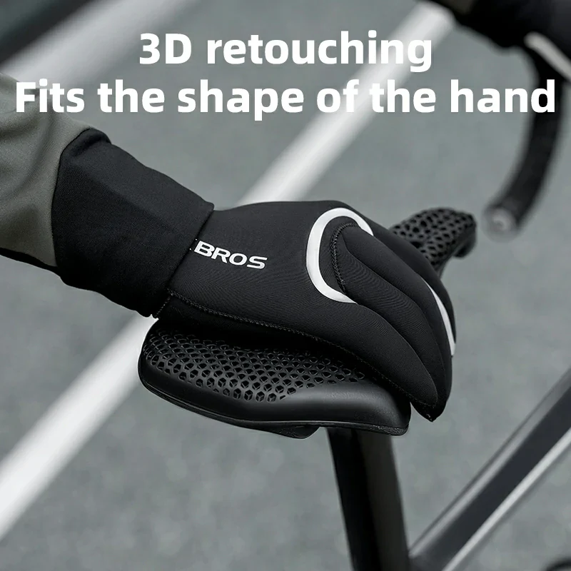 Winter Riding Gloves Water Repellent Full-Palm Silicone - Image 10