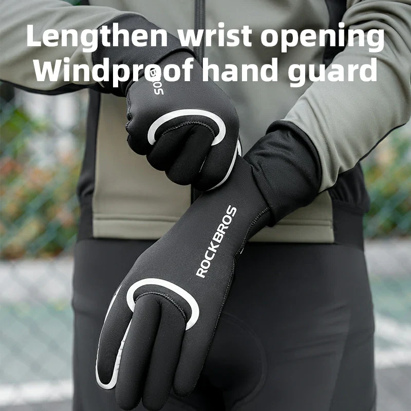 Winter Riding Gloves Water Repellent Full-Palm Silicone - Image 3