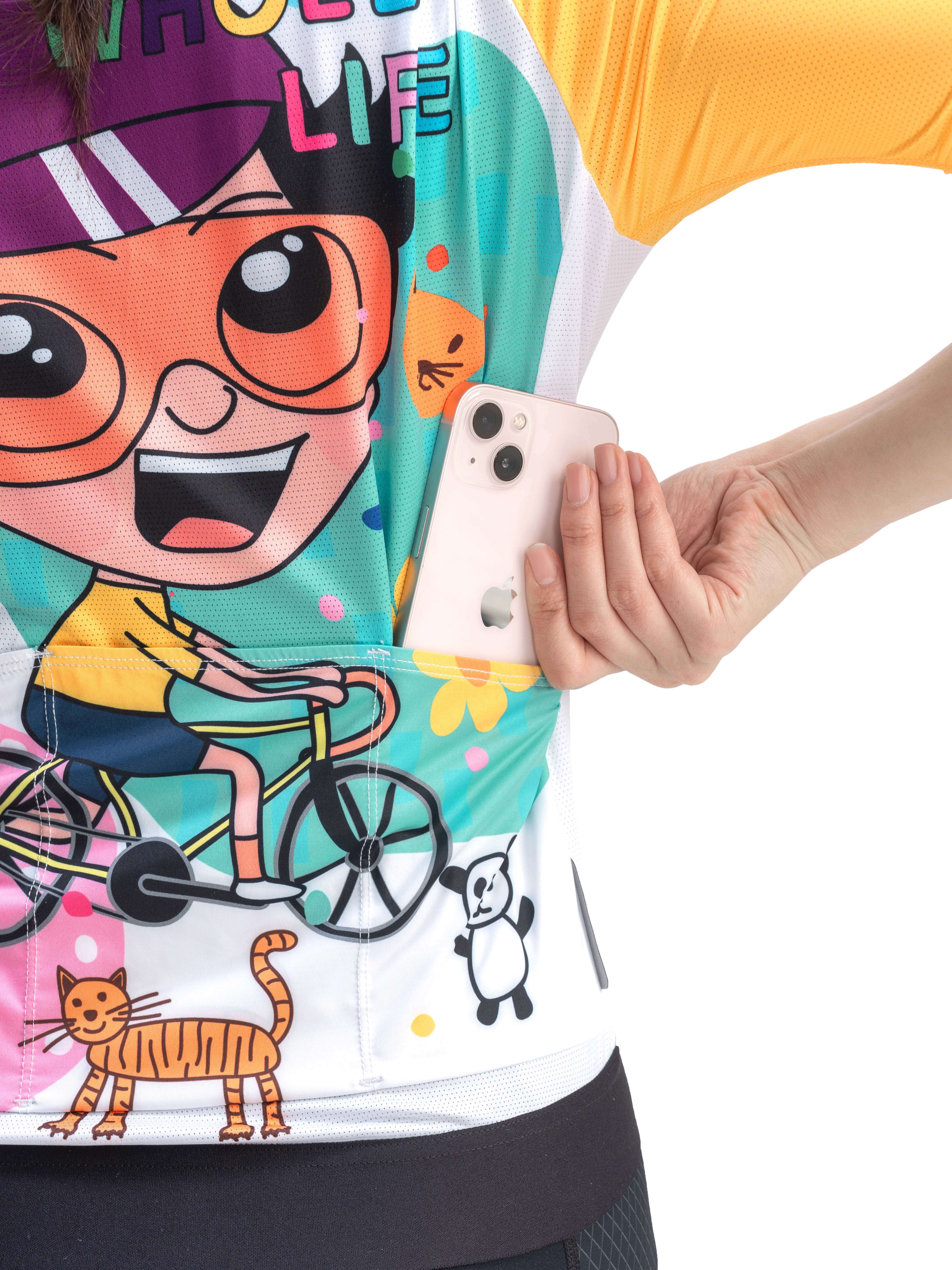 Women's TVI Vibrant Vacation Short-Sleeve Cycling Jersey - Image 7