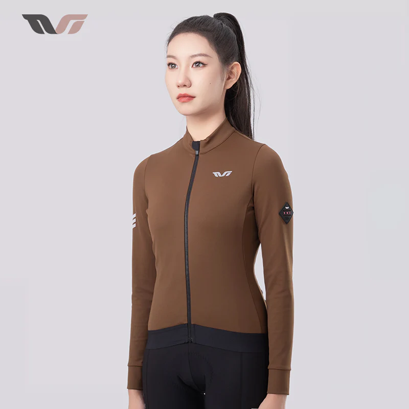 Women's Fleece Cycling Jersey Lightweight for 41–68 °F - Image 4