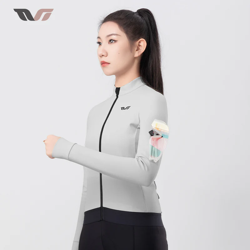 Women's Fleece Cycling Jersey Lightweight for 41–68 °F - Image 6