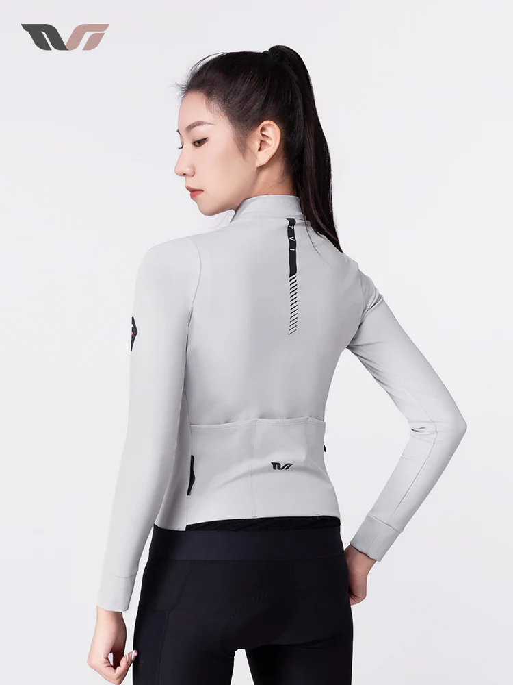 Women's Fleece Cycling Jersey Lightweight for 41–68 °F - Image 7