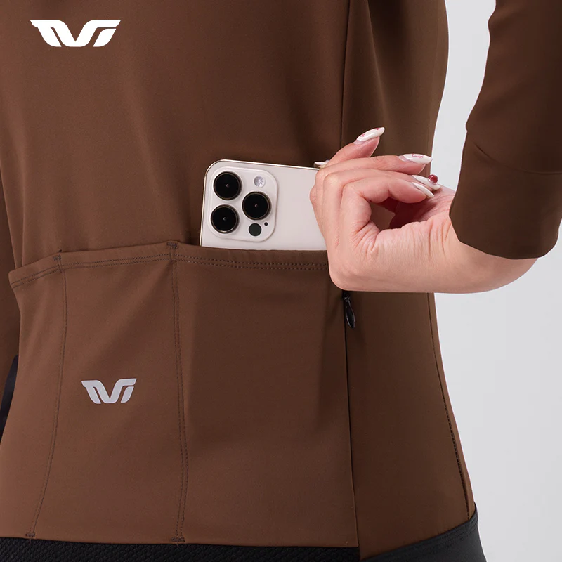 Women's Fleece Cycling Jersey Lightweight for 41–68 °F - Image 8